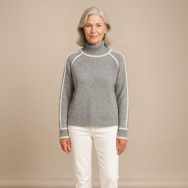 Brooke™ | Soft Contrast Trim Sweater