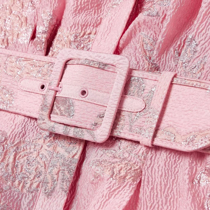 BEATRICE™ | PINK DRESS WITH PUFF SLEEVES