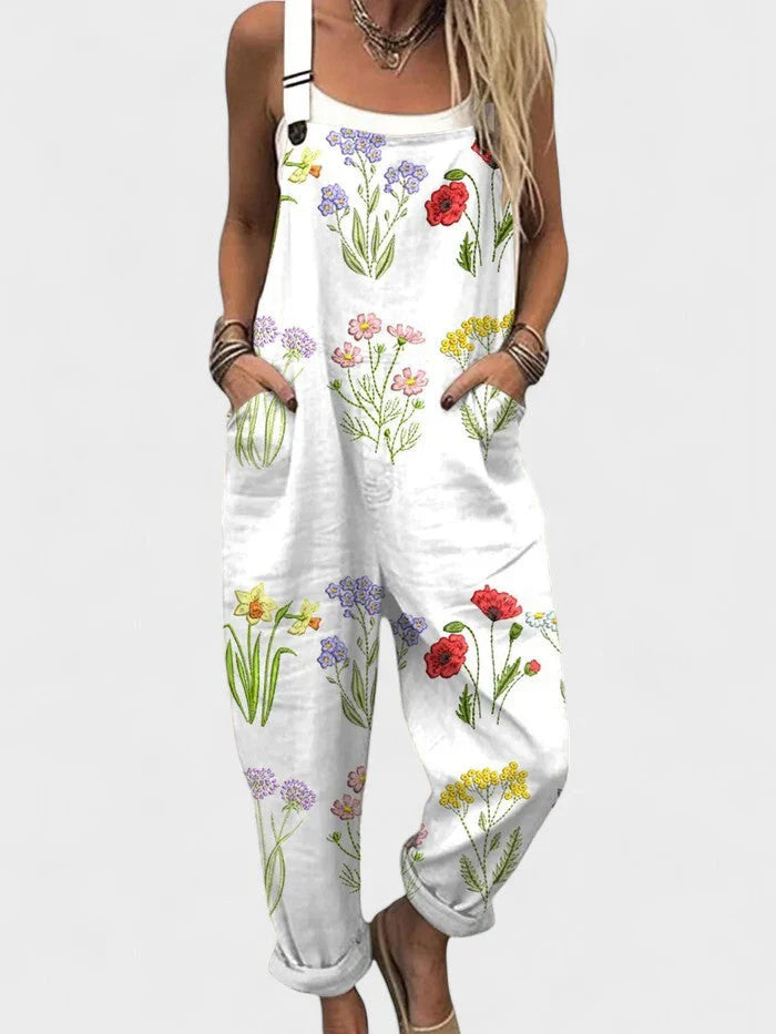 KELLY™ | ARTISTIC FLORAL OVERALLS