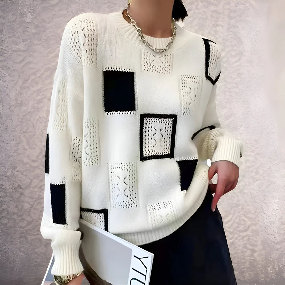 BEATRICE™ | WOMEN'S GEOMETRIC KNIT SWEATER