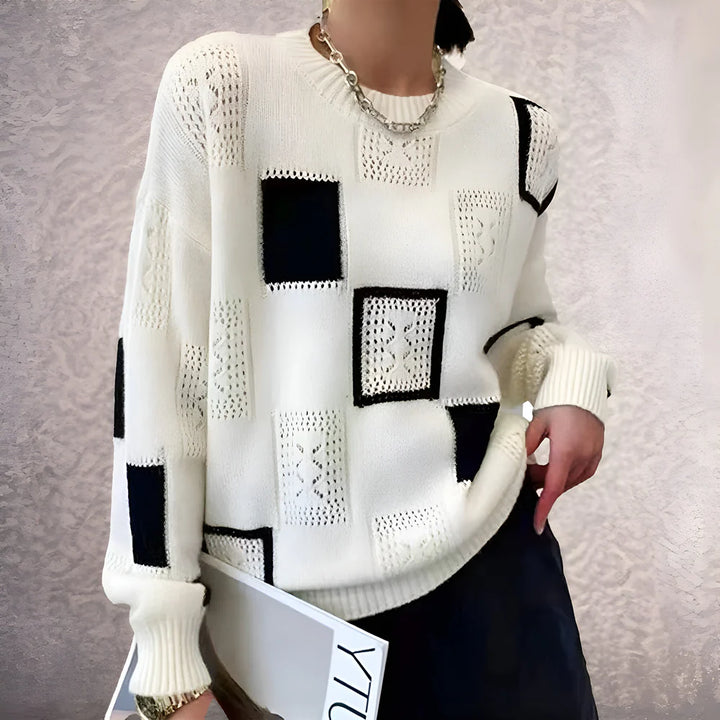 BEATRICE™ | WOMEN'S GEOMETRIC KNIT SWEATER