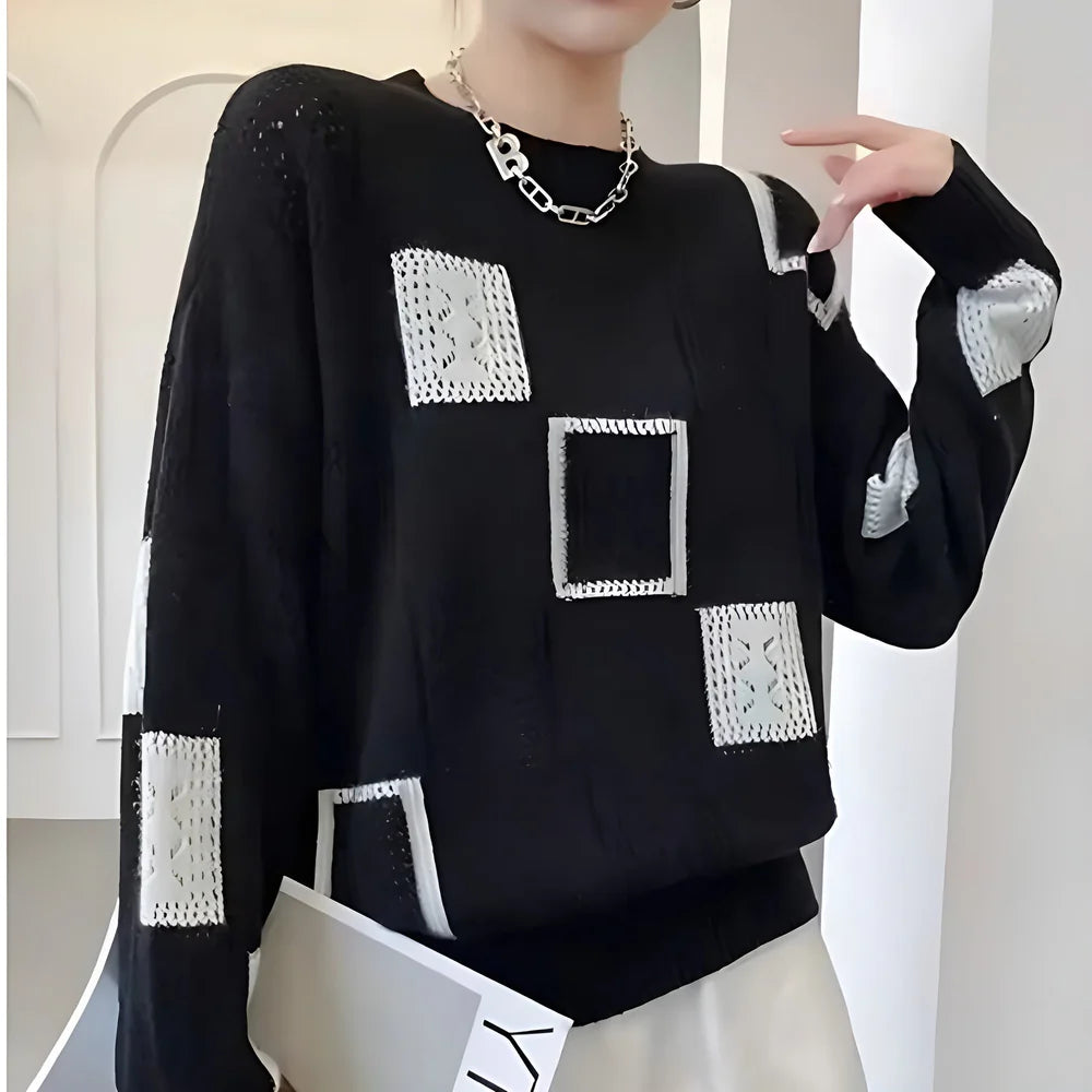 BEATRICE™ | WOMEN'S GEOMETRIC KNIT SWEATER