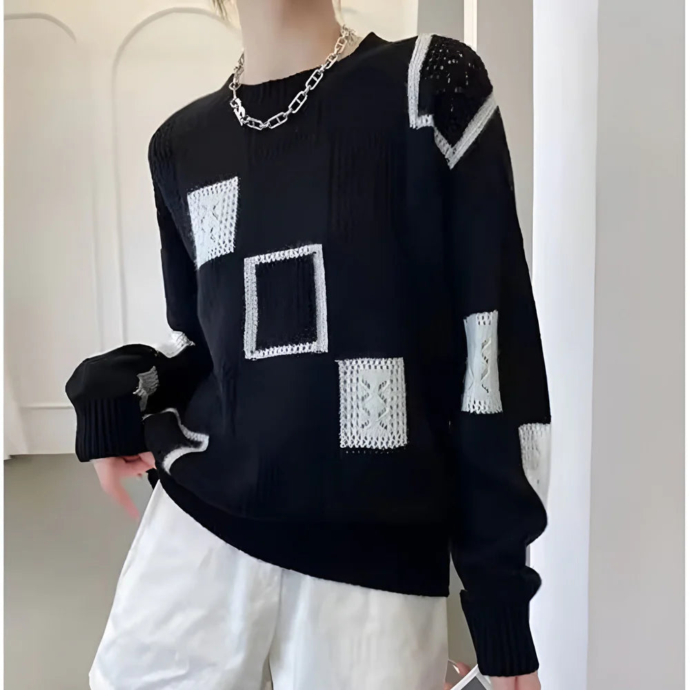 BEATRICE™ | WOMEN'S GEOMETRIC KNIT SWEATER