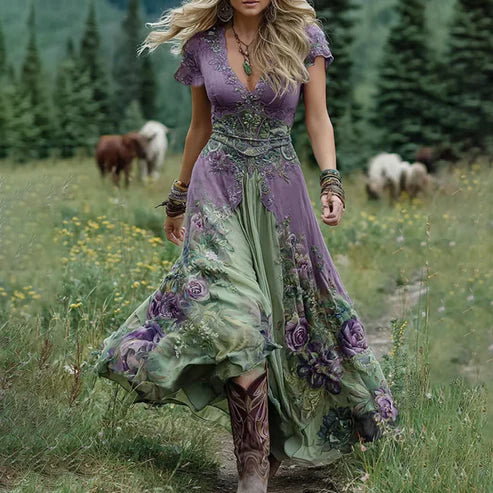 CELESTINA™ | FLORAL TAILORED FLOWY DRESS