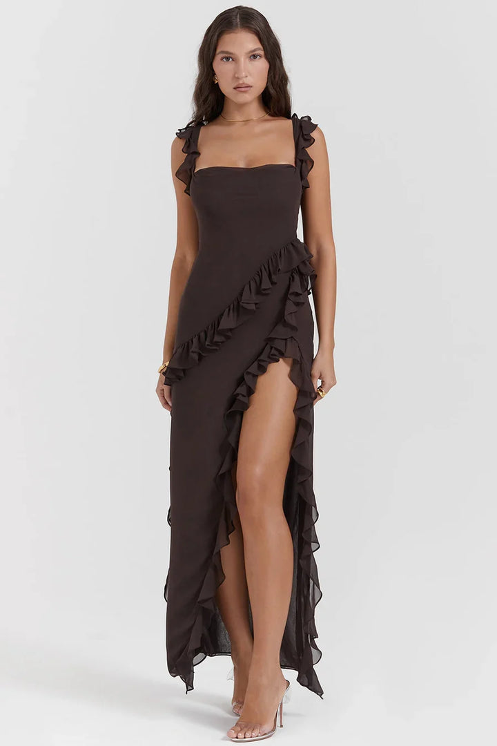 DALILA™ | LONG RUFFLED DRESS