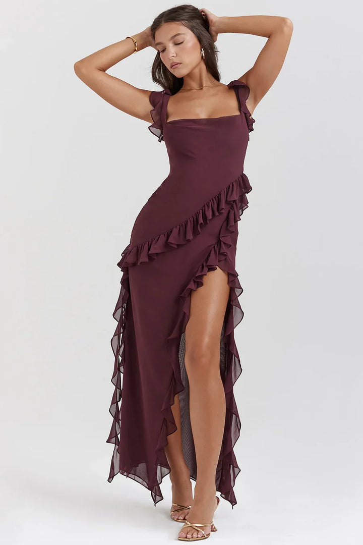 DALILA™ | LONG RUFFLED DRESS