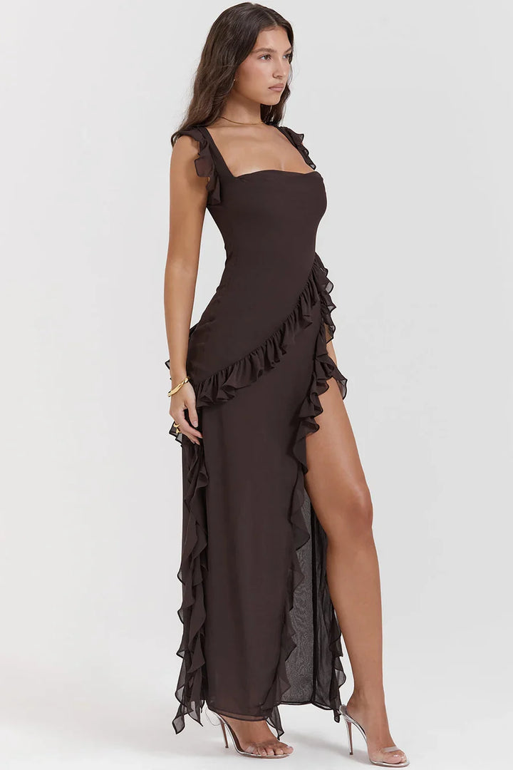 DALILA™ | LONG RUFFLED DRESS