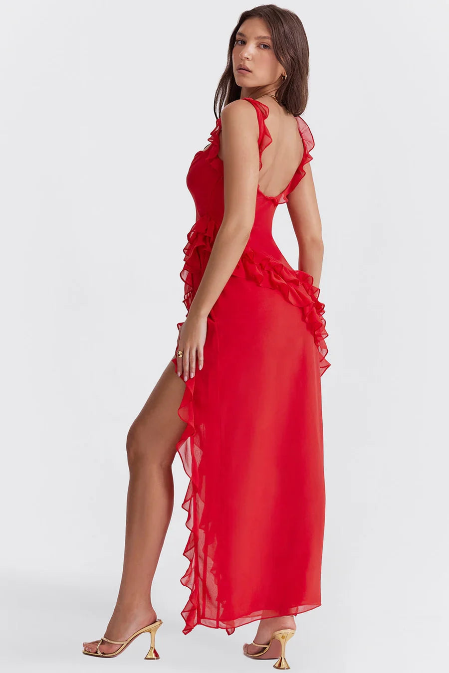 DALILA™ | LONG RUFFLED DRESS