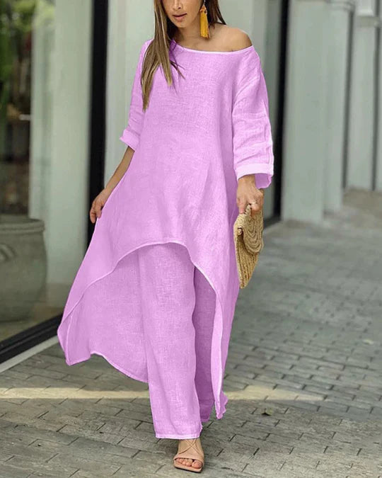 POLIAN™ | COTTON AND LINEN 2 PIECE SET