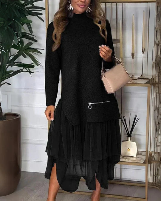TAYLOR™ | KNIT TURTLENECK SKIRT SET