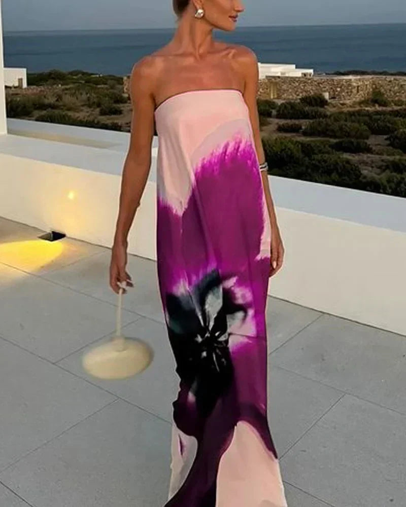 NIA™ | LONG PRINTED DRESS