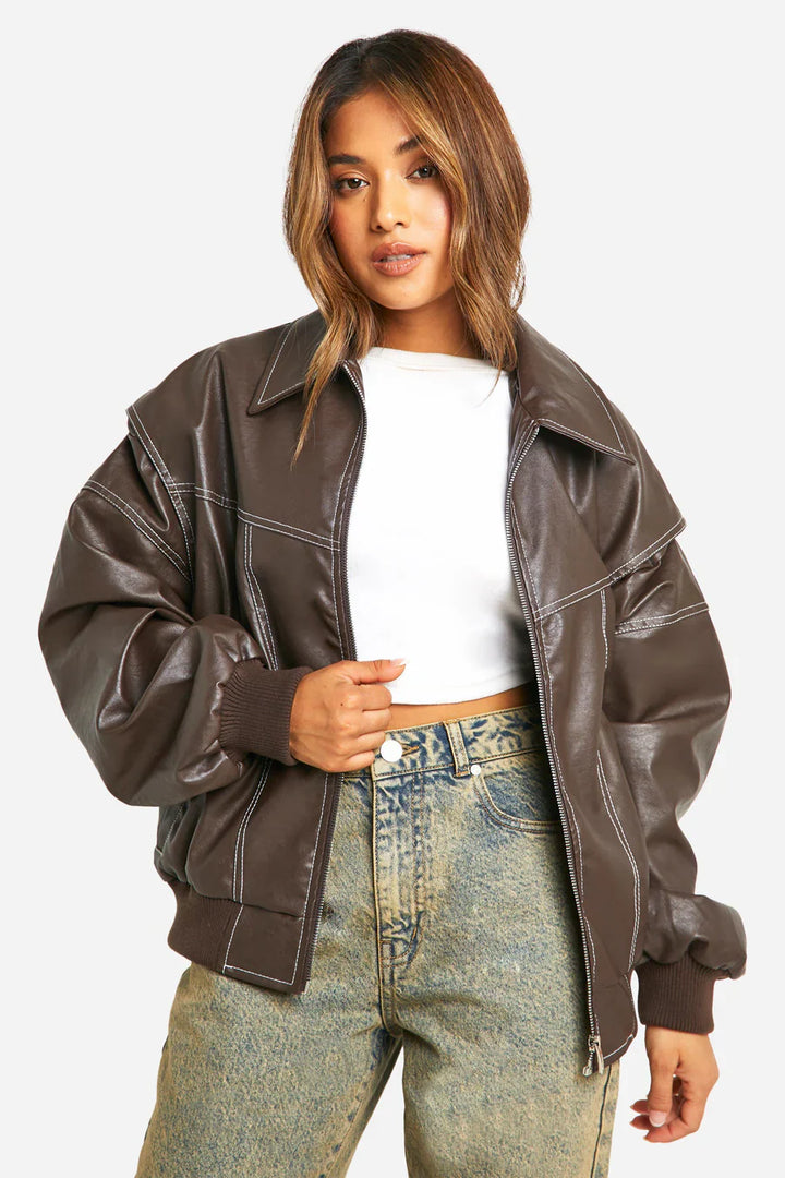 ONA™ | LEATHER BOMBER JACKET