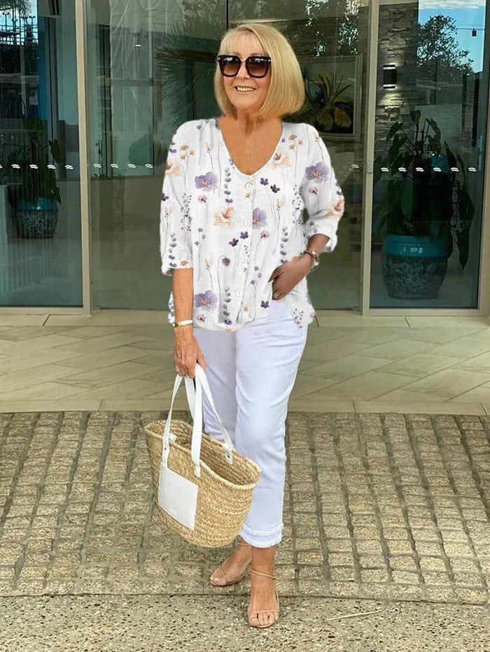 JOANNE™ | PRINTED BUTTON-UP TUNIC