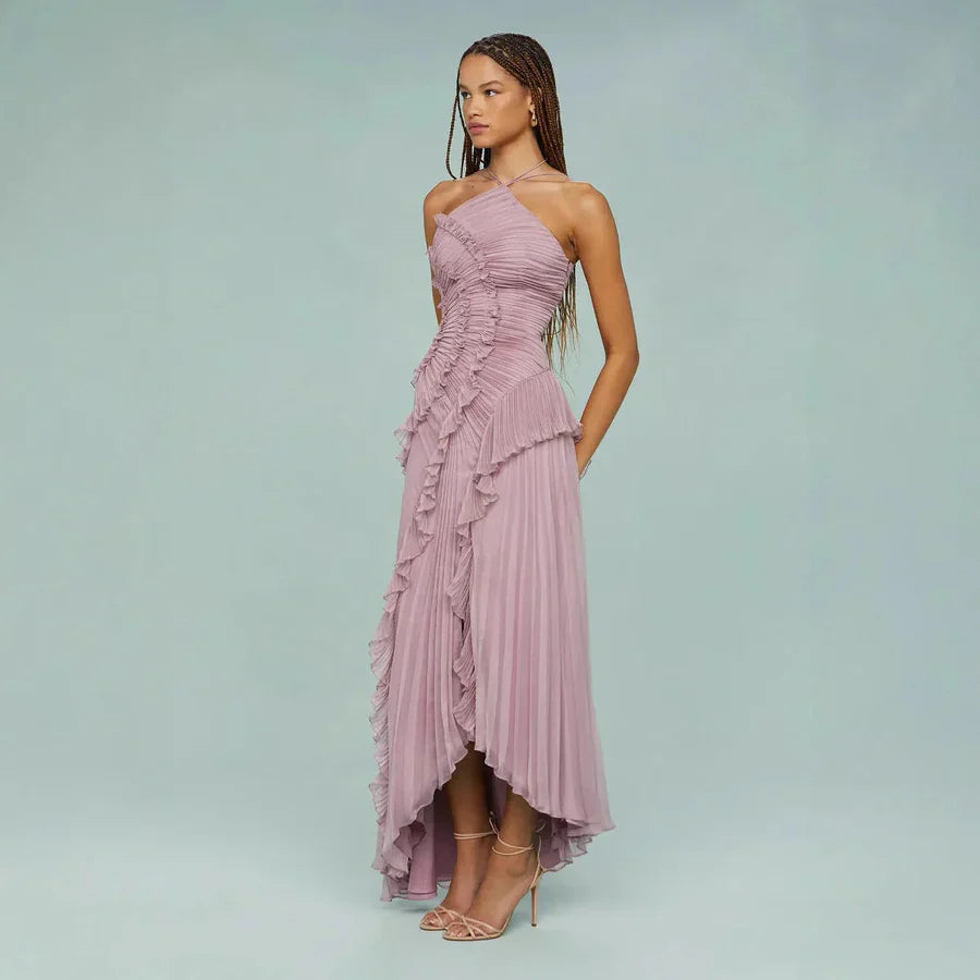 OLAYA™ | LONG RUFFLED DRESS