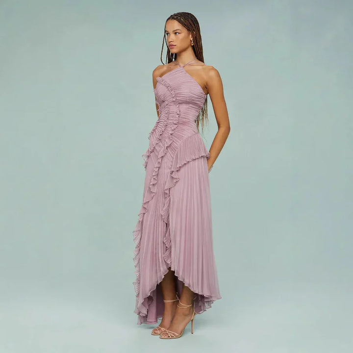 OLAYA™ | LONG RUFFLED DRESS