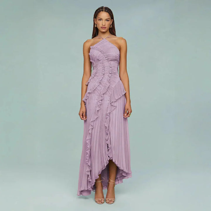 OLAYA™ | LONG RUFFLED DRESS