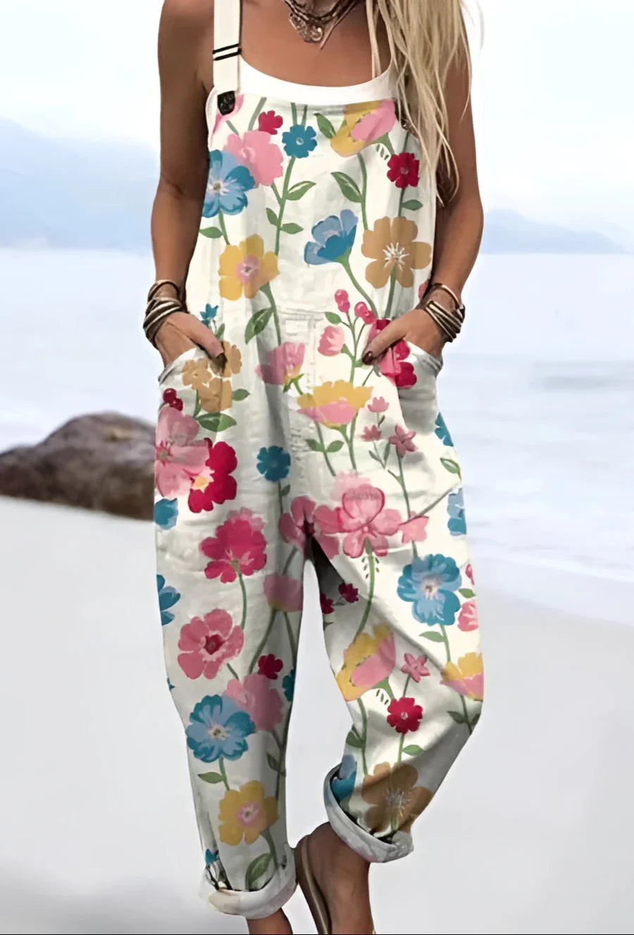 KELLY™ | ARTISTIC FLORAL OVERALLS