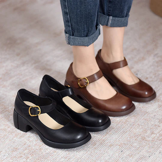 AGNES™ | LEATHER MARY JANES