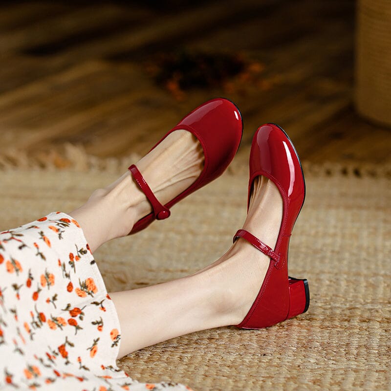 SARA™ | LEATHER MARY JANES