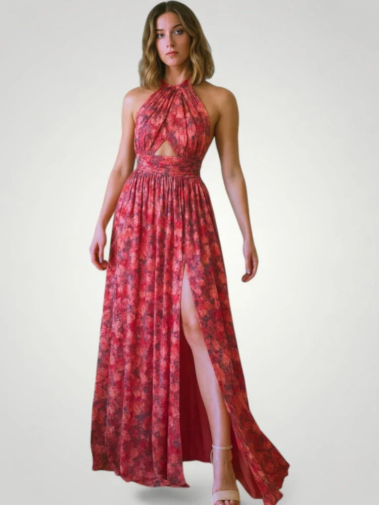 VERA™ | ELEGANT FLORAL PRINT DRESS