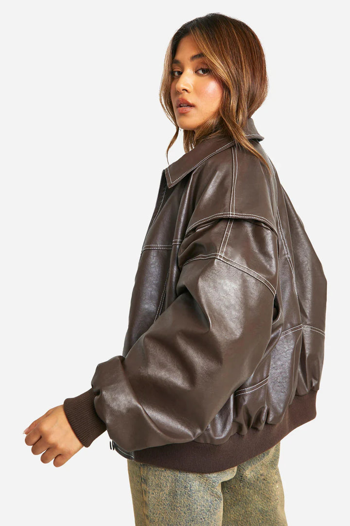 ONA™ | LEATHER BOMBER JACKET
