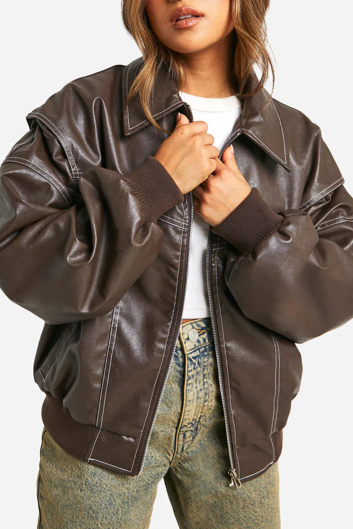 ONA™ | LEATHER BOMBER JACKET