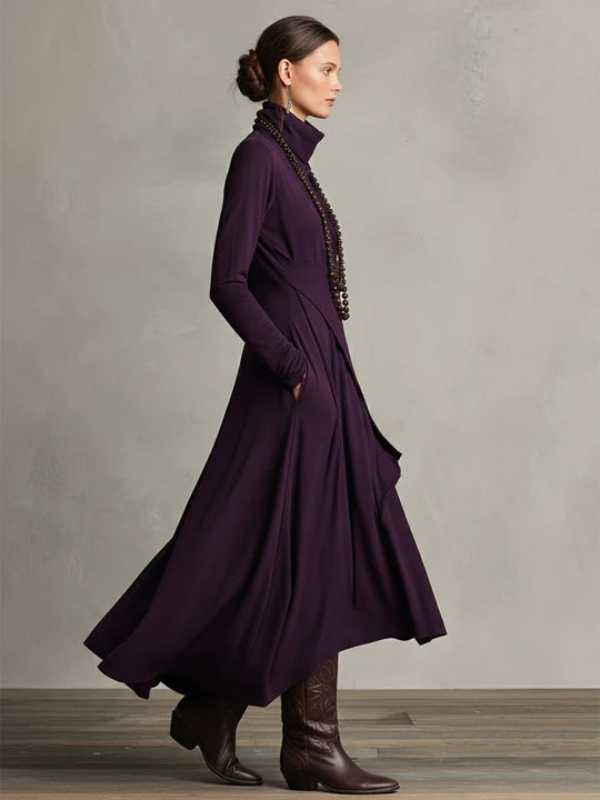 NANCY™ | ASYMMETRIC DRAPED MAXI DRESS